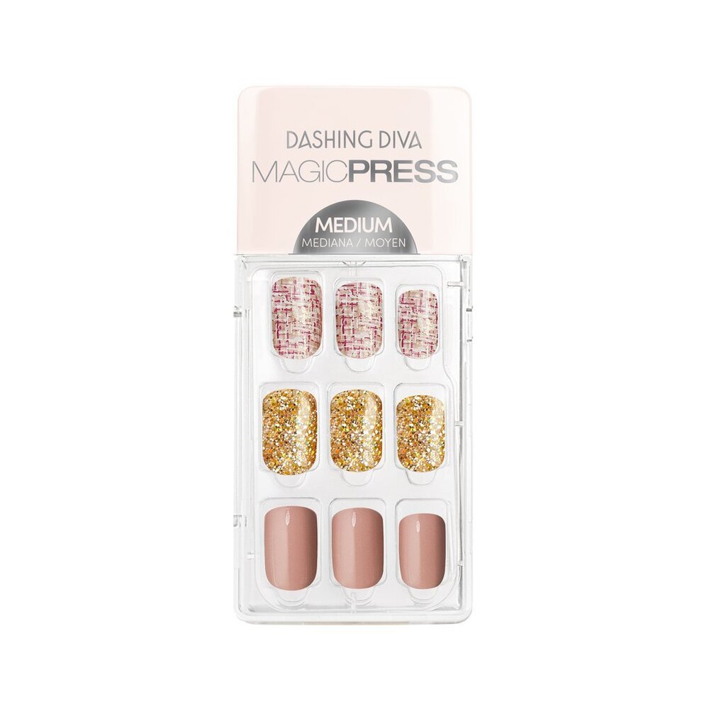 Dashing Diva Magic Press Nails in Tweed Tuesday in Medium Size